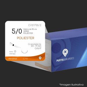 CVS1755/2 | POLIESTER | CALIBRE  5/0 | ETHIBON EXCEL | B556T | C/12 | Marca: Atramat