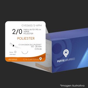 CVS2652/2-KPM | POLIESTER | CALIBRE  2/0 | ETHIBON EXCEL | PXX86 | C/6 carteras | Marca: Atramat
