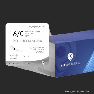 CVSE1376/2 | POLIDIOXANONA | CALIBRE  6/0 | PDS II | Z127H | C/12 | Marca: Atramat