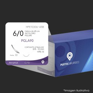 HPE13306-45B | PGLA90 | CALIBRE 6/0 | VICRYL | C/12 | Marca: Atramat