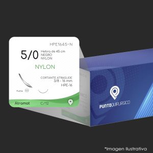 HPE1645-N | NYLON | CALIBRE  5/0 | ETHILON | C/12 | Marca: Atramat