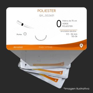 QX_SG3651 | POLIESTER | CALIBRE  0 | ETHIBON EXCEL | 3 Sobres | Marca: Atramat