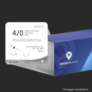 SR2674 | POLIDIOXANONA | CALIBRE  4/0 | PDS II | Z315H | C/12 | Marca: Atramat