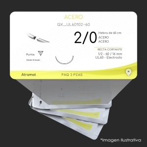 QX_UL60102-60 | ACERO | CALIBRE  2/0 | ACIFLEX | 3 Sobres | Marca: Atramat