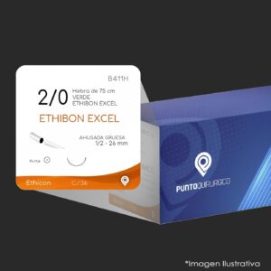 B411H | POLIESTER | CALIBRE  2/0 | ETHIBON EXCEL | SG2652 | C/36 | Marca: Ethicon