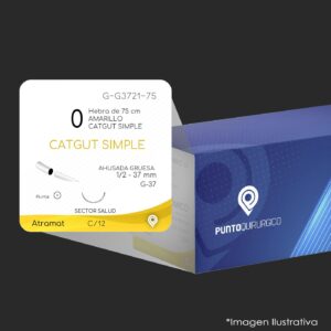 G-G3721-75 | CATGUT SIMPLE | CALIBRE  0 | C/12
| Marca: Atramat