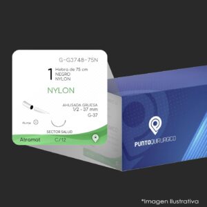 G-G3748-75N | NYLON | CALIBRE  1 | ETHILON | CORTA CAD. | C/12
| Marca: Atramat
