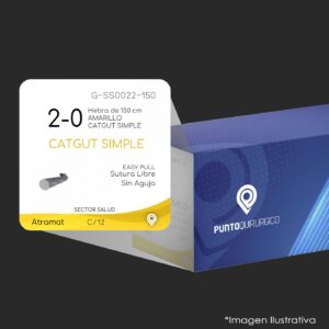 G-SS0022-150 | CATGUT SIMPLE | CALIBRE  2-0 | 060.841.4231 | C/12
| Marca: Atramat