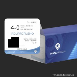 G-U6064 | POLIPROPILENO | CALIBRE  4-0 | 060.841.3845 | PROLENE | C/12
| Marca: Atramat