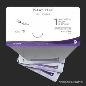 QX_P36288 | PGLA90 PLUS | CALIBRE  1 | VICRYL PLUS | 3 Sobres | Marca: Atramat