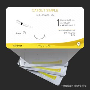 QX_R2628-75 | CATGUT SIMPLE | CALIBRE  1 | 3 Sobres | Marca: Atramat
