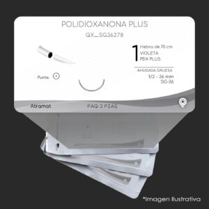 QX_SG36278 | POLIDIOXANONA PLUS | CALIBRE  1 | PDS II PLUS | 3 Sobres | Marca: Atramat