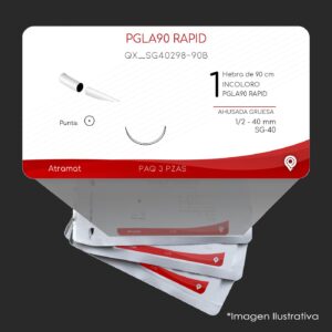 QX_SG40298-90B | PGLA90 RAPID | CALIBRE  1 | VICRYL RAPID | 3 Sobres | Marca: Atramat