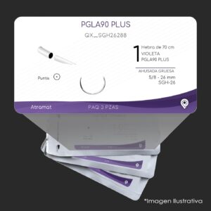 QX_SGH26288 | PGLA90 PLUS | CALIBRE  1 | VICRYL PLUS | 3 Sobres | Marca: Atramat