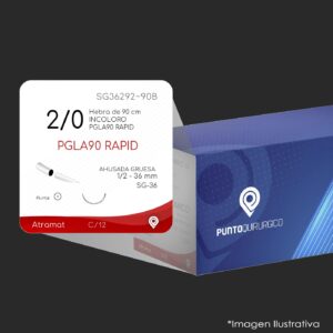 SG36292-90B | PGLA90 RAPID | CALIBRE  2/0 | VICRYL RAPID | VR945G | C/12 | Marca: Atramat