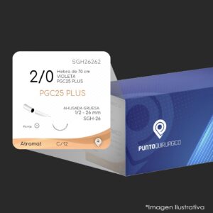 SGH26262 | PGC25 PLUS | CALIBRE  2/0 | MONOCRYL PLUS | MCP605H | C/12 | Marca: Atramat